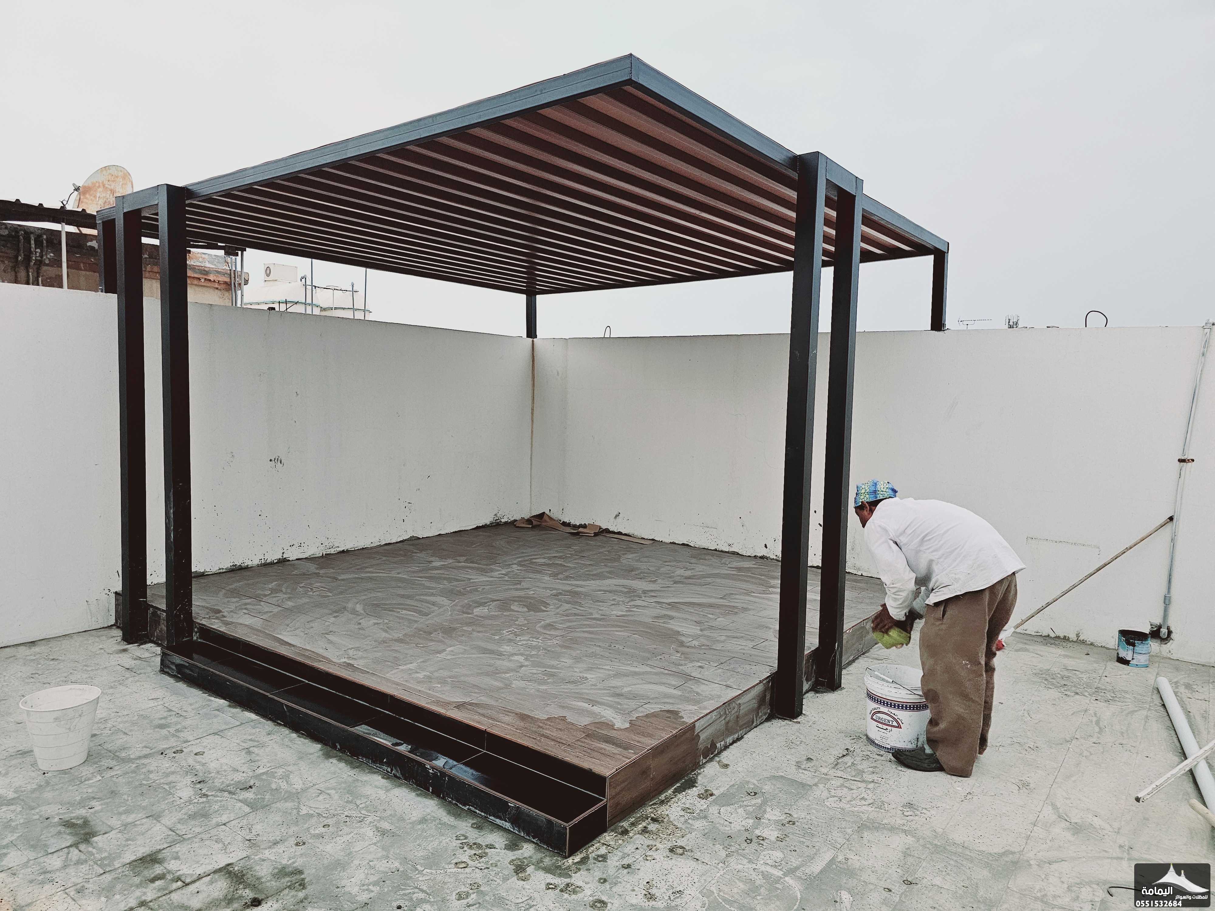 تركيب السواتر - مظلات في المنطقة الشرقية